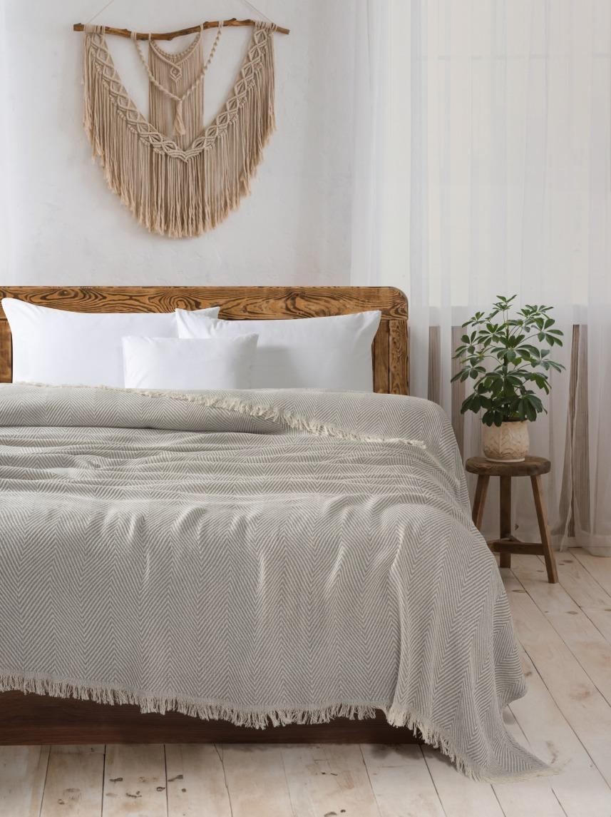 Woven Piquea Çok Amaçlı Çift Kişilik Pike – 200x230 Cm Gri - Ender Home