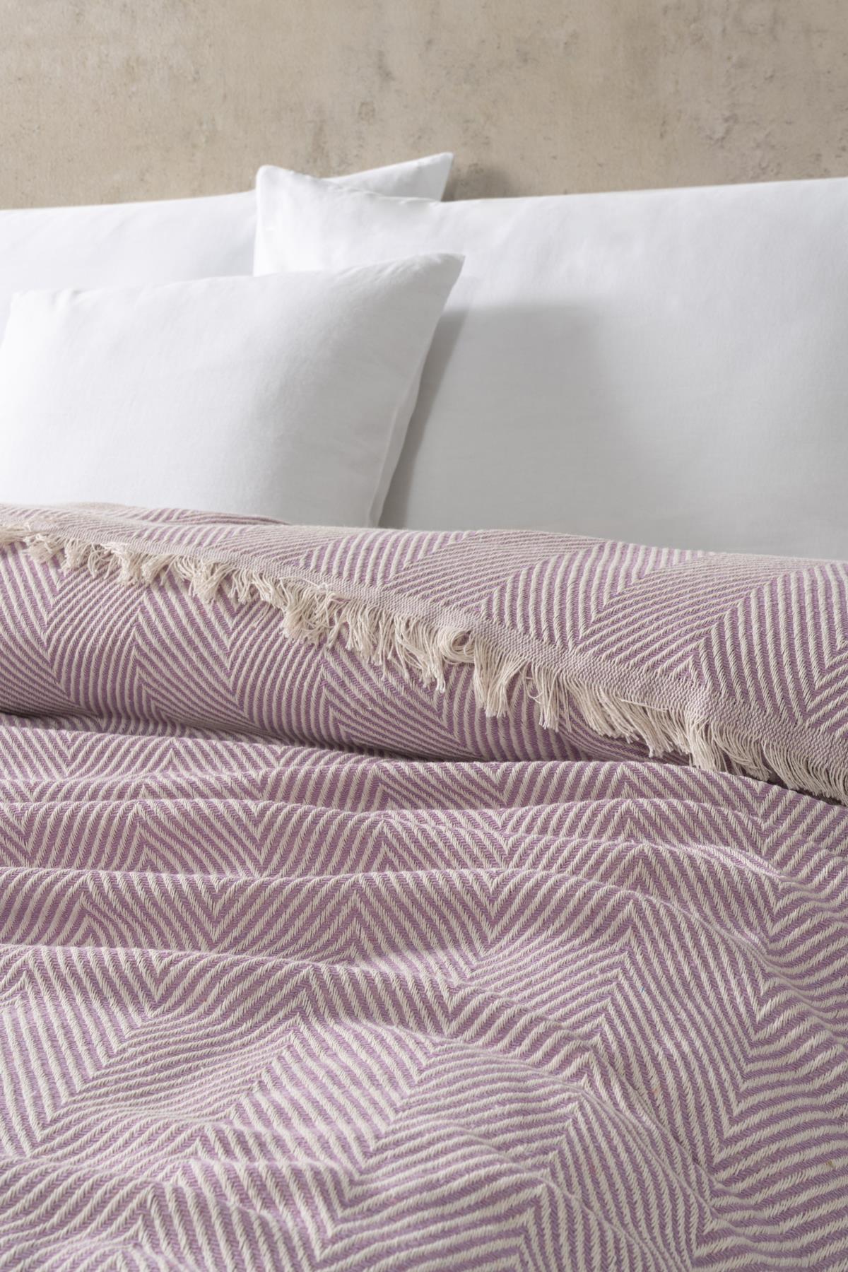 Woven Piquea TV & Koltuk Şalı Tek Kişilik – 150x220 Cm Lila - Ender Home