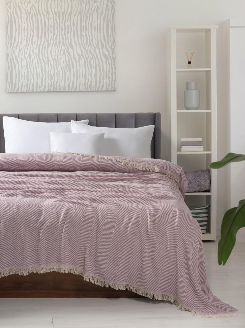 Woven Piquea TV & Koltuk Şalı Tek Kişilik – 150x220 Cm Lila - Ender Home